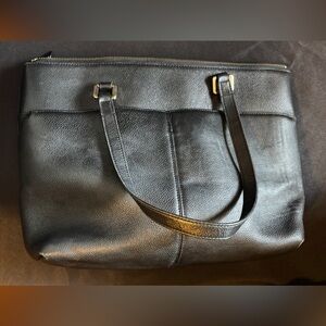 Nordstrom Black Leather Tote Bag